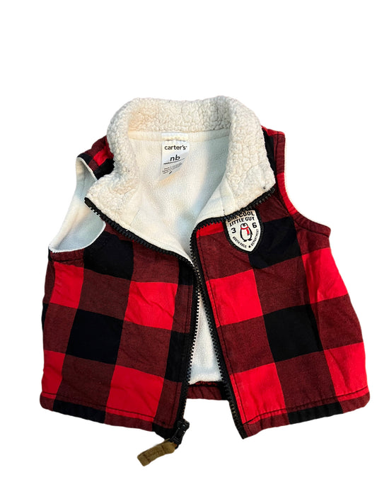 Buffalo plaid vest, Newborn