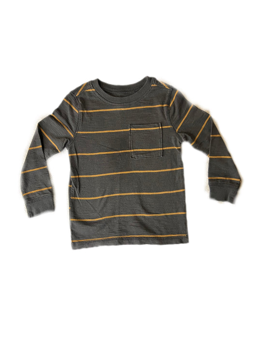 Gray and brown stripes shirt, 3T