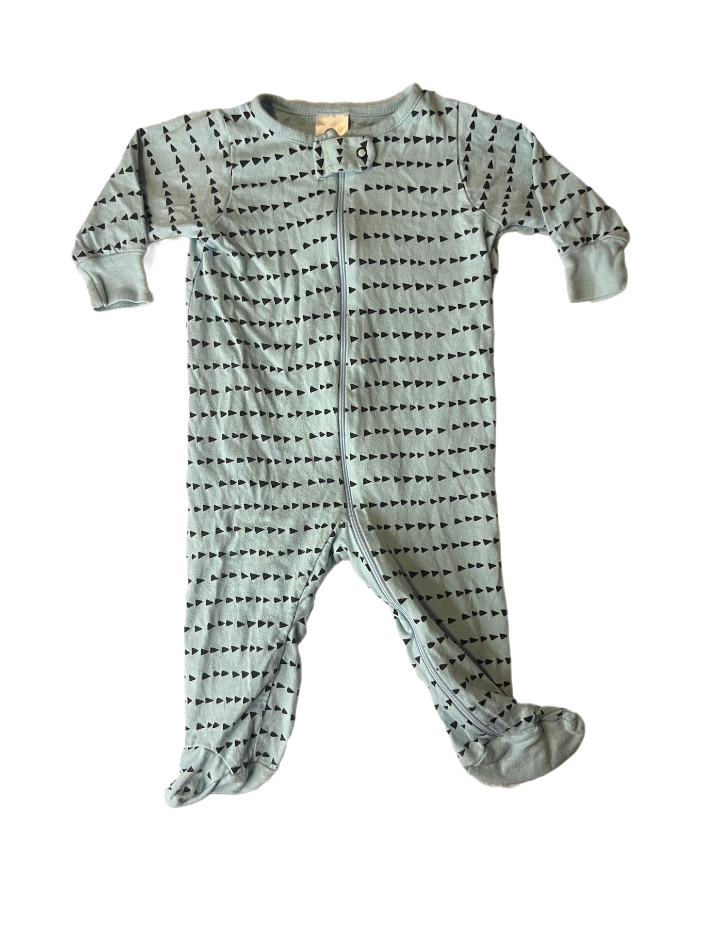 Blue triangle sleeper, 3-6 months