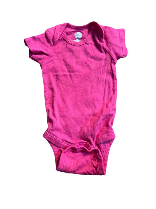 Pink onesie, 0-3 months