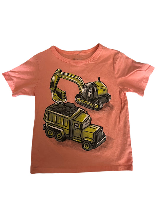 Salmon construction t-shirt, 3T