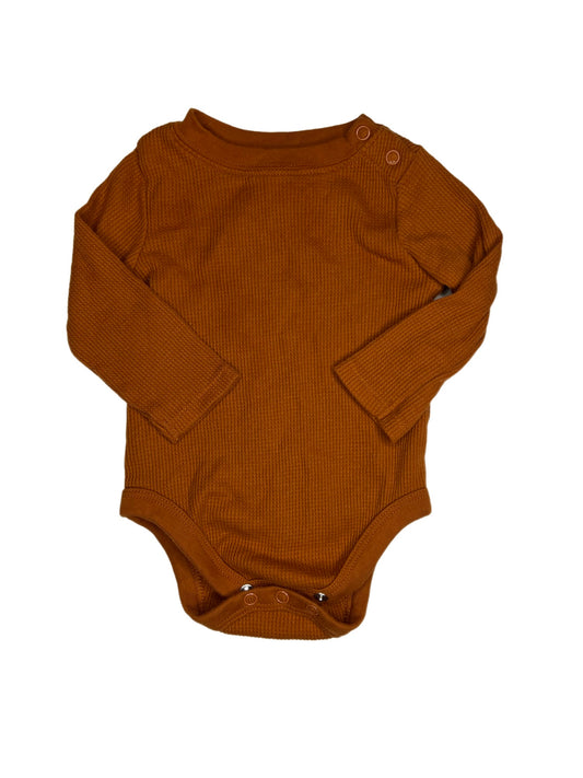 Orange thermal onesie, 3-6 months