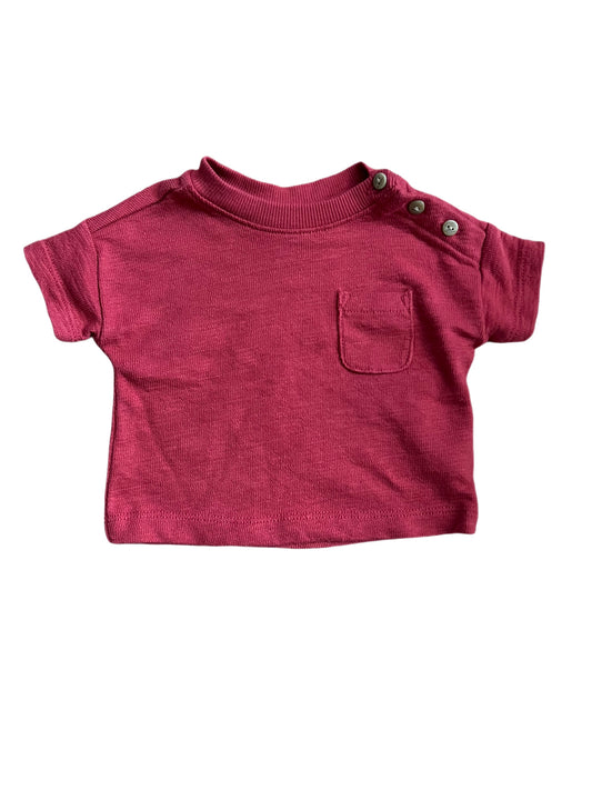 Red shirt, 0-3 months