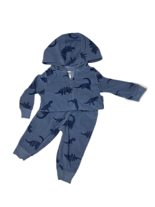 Blue fleece set, 3-6 months