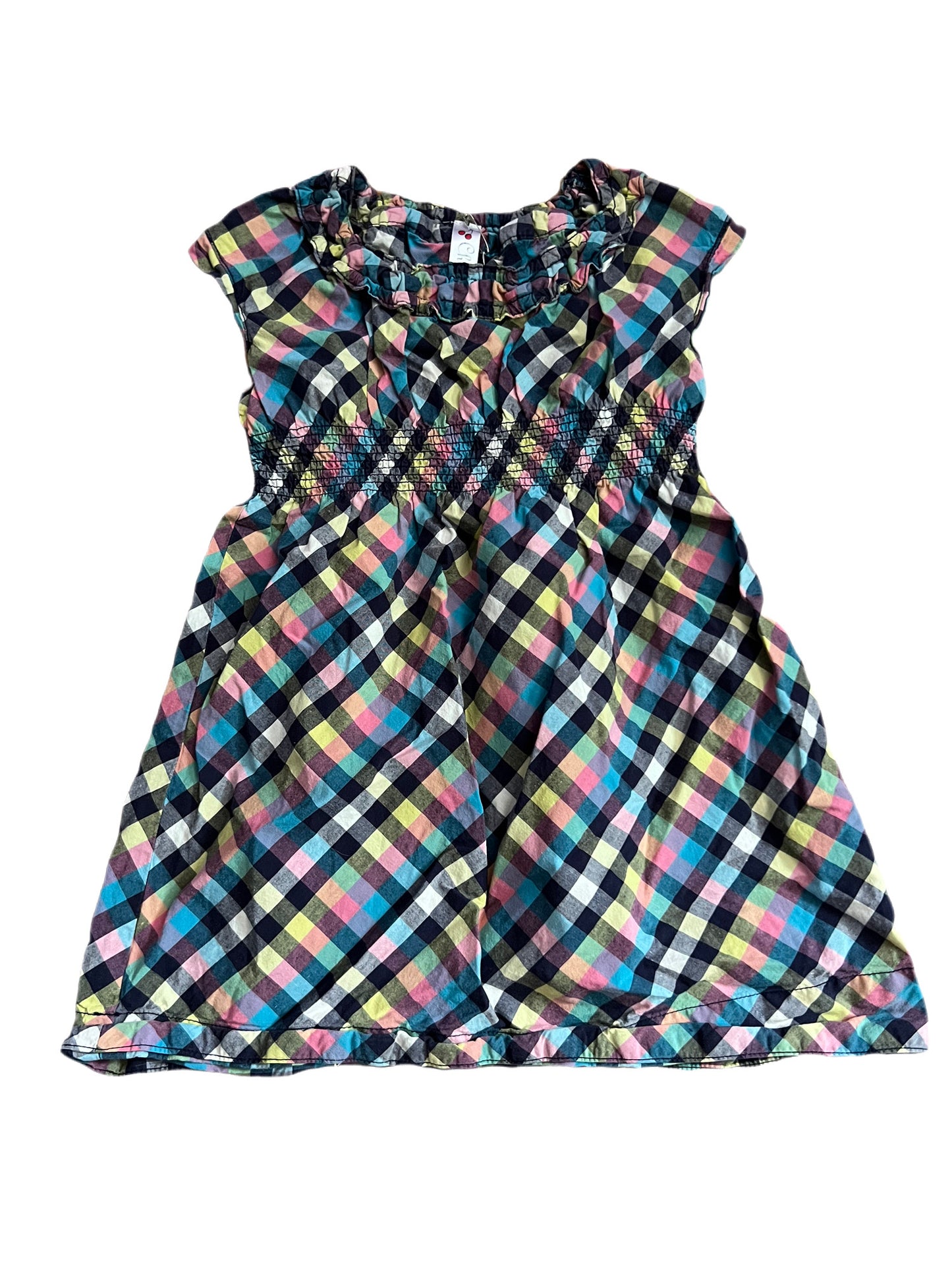 Blue plaid dress, 3T
