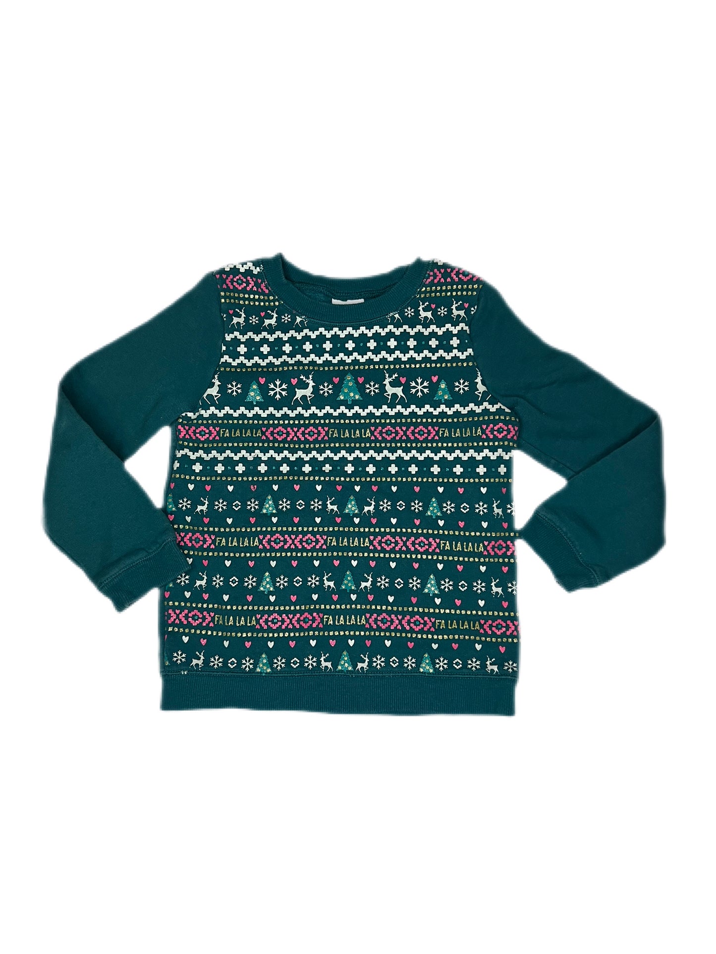 Green Christmas sweater, 5T