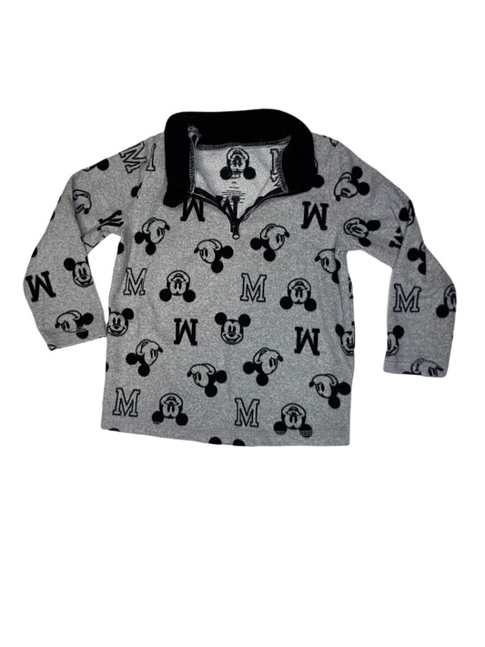 Gray and black Mickey Mouse fleece, 24 months