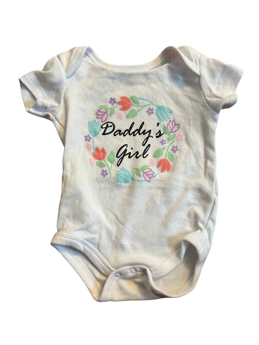 White “daddy’s girl” onesie, 0-3 months