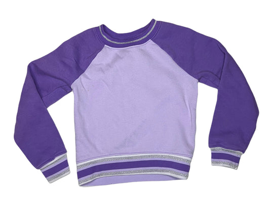 Purple athletic crewneck, 4/5