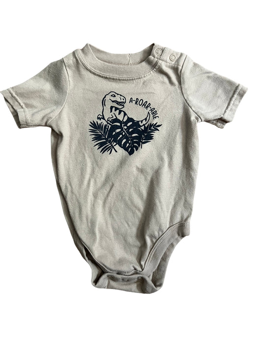 Tan “a-roar-able” onesie, 3-6 months