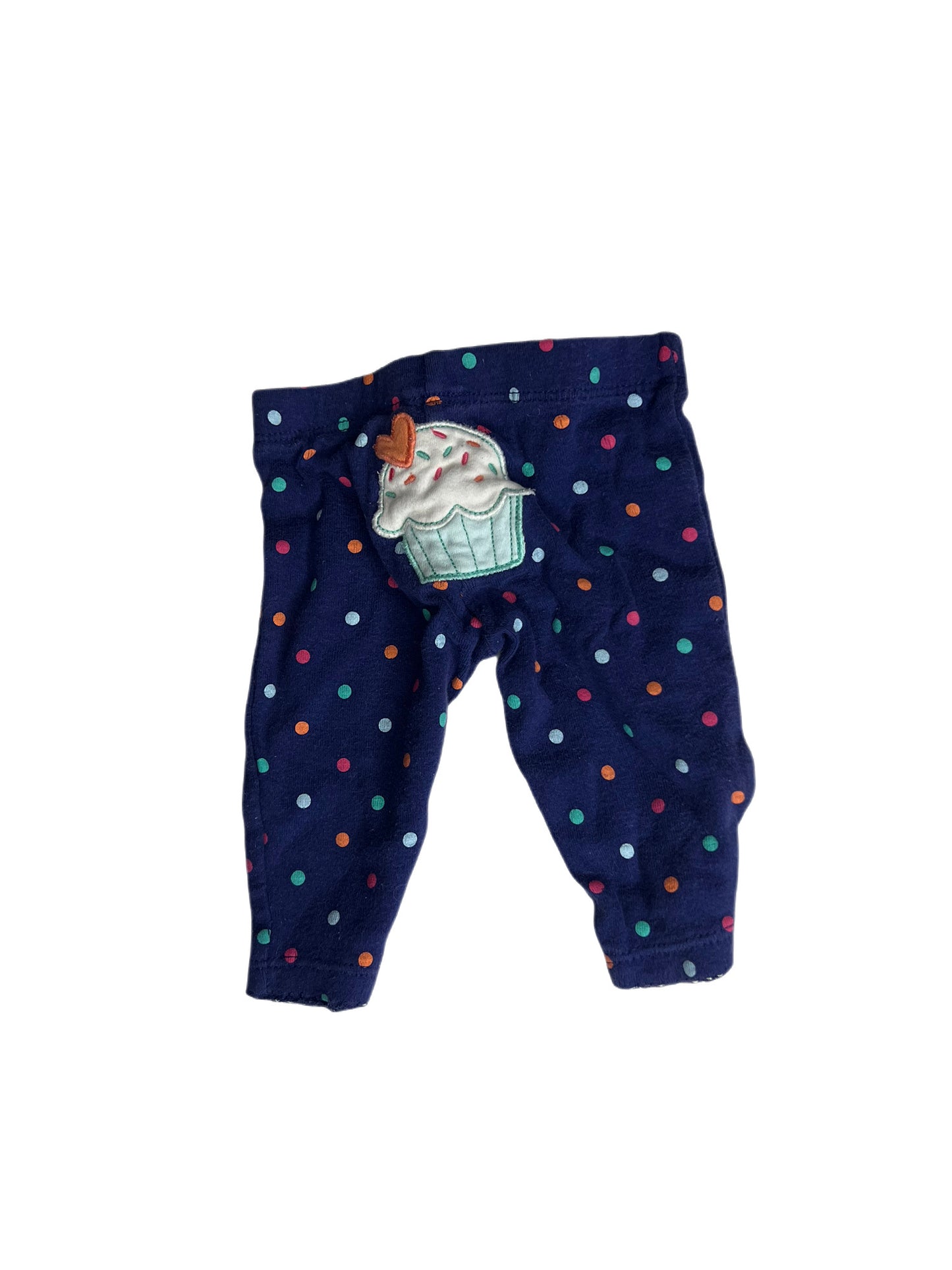 Blue multi polka dot cupcake pant, Newborn