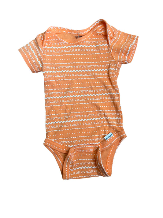 Orange onesie, 0-3 months