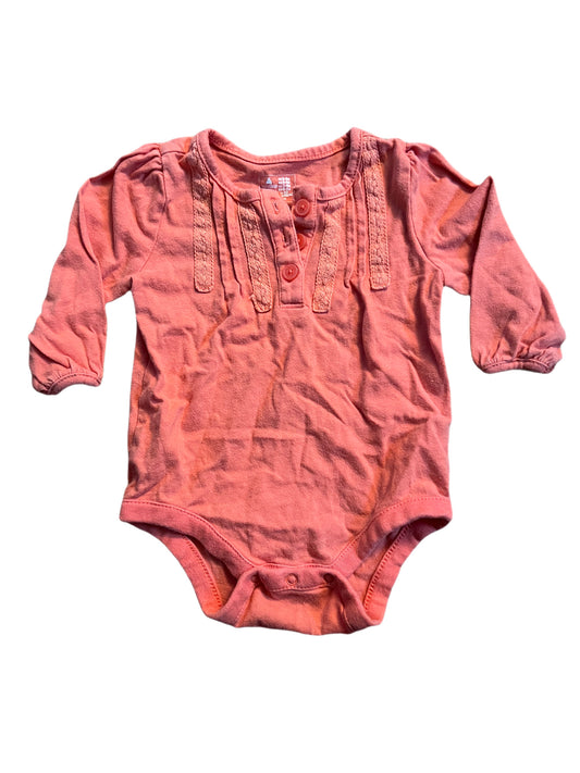 Coral 3/4 sleeve, 3-6 months