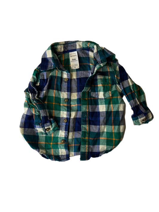 Blue and green plaid, 6 months