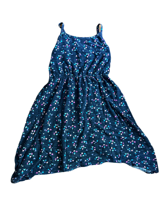 Blue hearts and triangle dress, 5