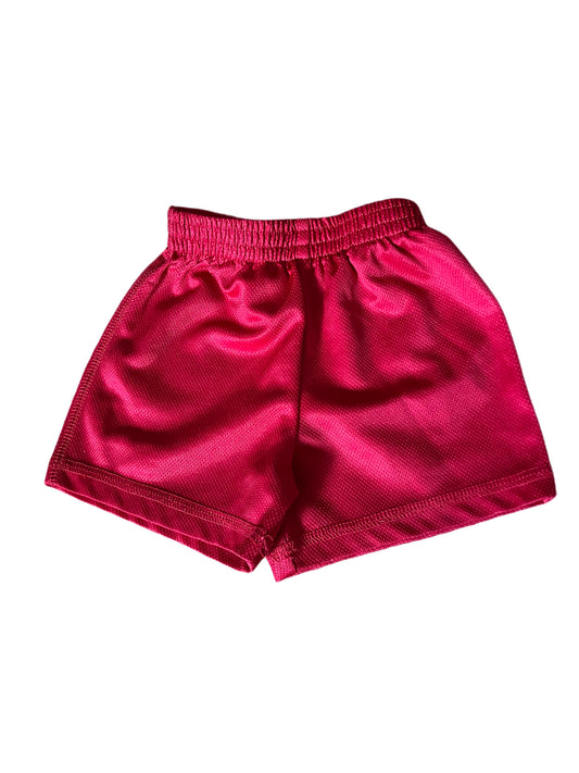 Solid Red athletic short, 6-9 months