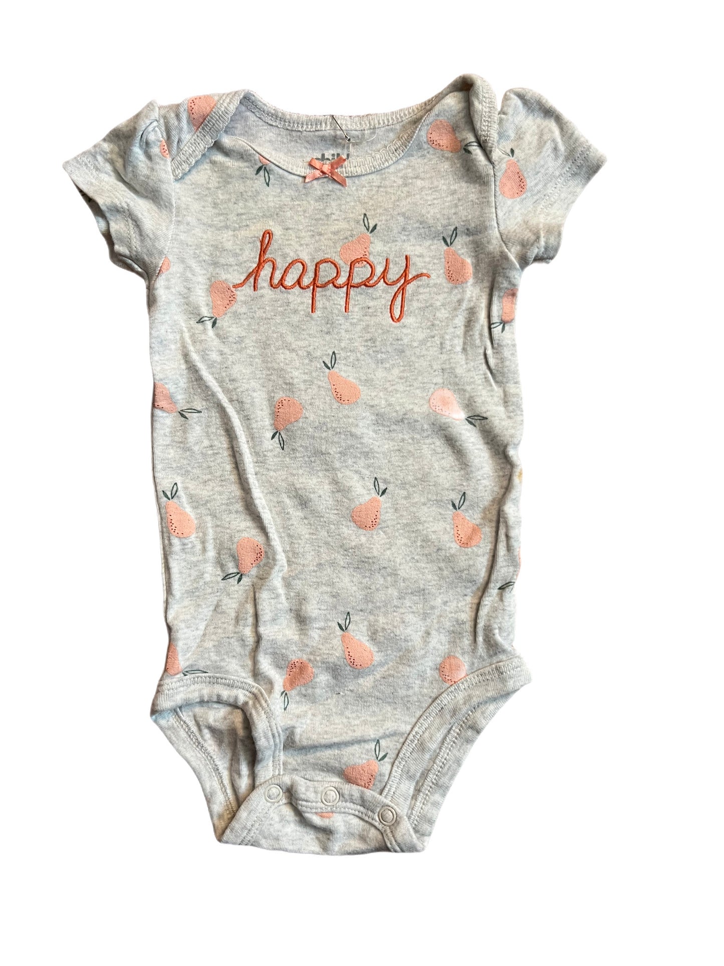 Gray pears onesie, 6-9 months