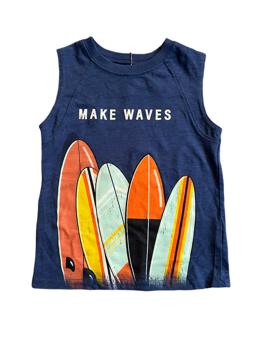 Blue “make waves” tank, 3T