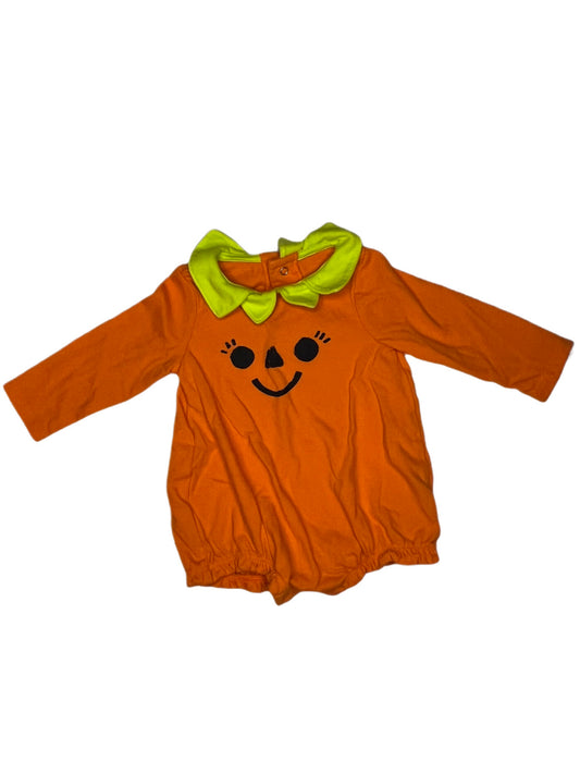 Orange pumpkin onesie, 0-3 months