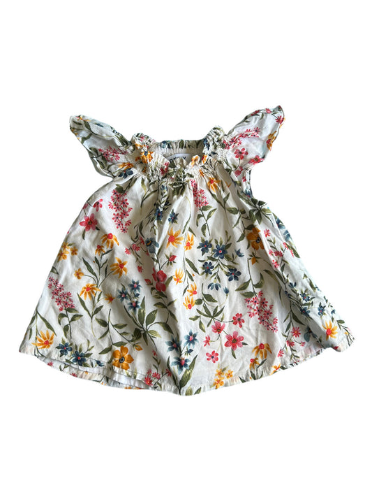 White floral tank top, 2T