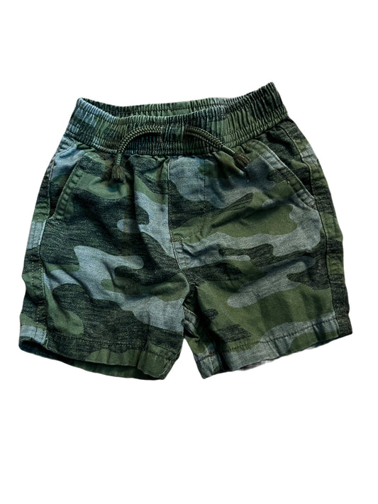 Camo shorts, 12 months