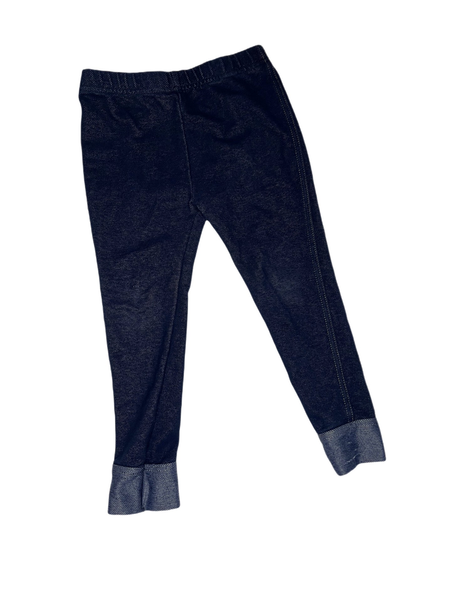 Denim jegging with rolled cuff, 3T