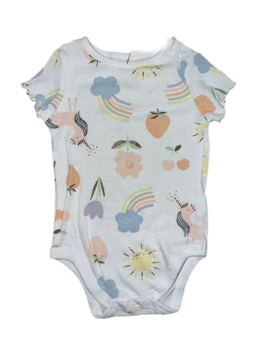 White fruit and floral onesie, 12 months