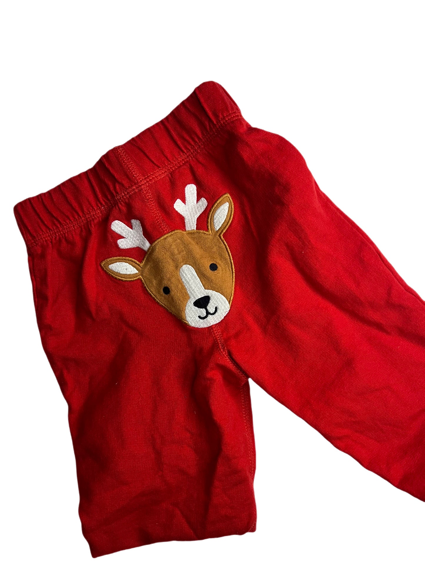 Red pant with reindeer back, 18 months