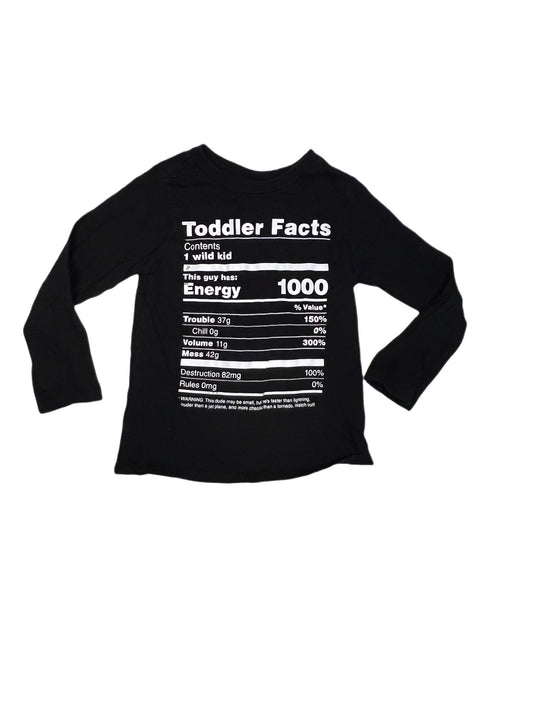 Black Toddler facts shirt, 4T