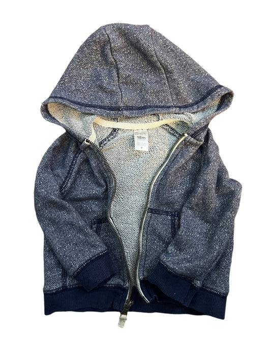 Blue zip up hoodie, 18 months
