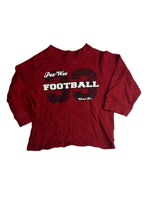 Red PeeWee football shirt, 24 months