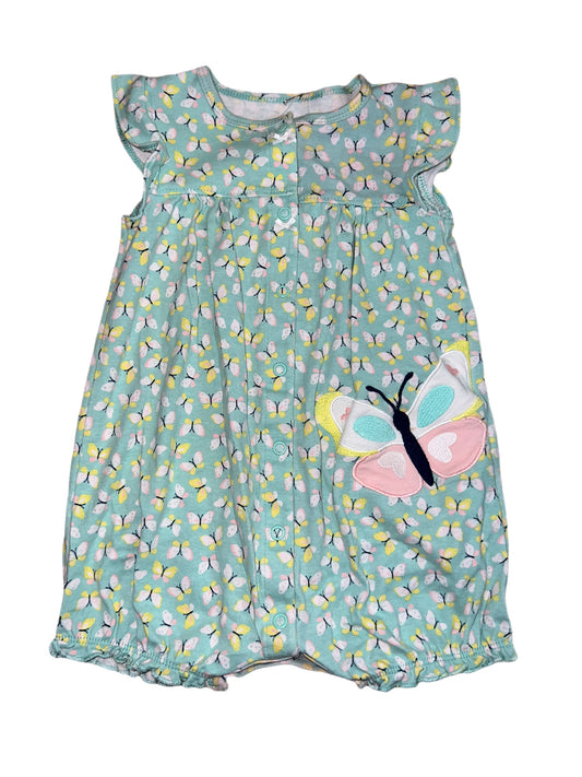 Blue butterfly romper, 18 months