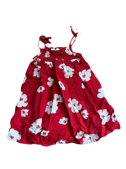 Red floral tank top, 3T