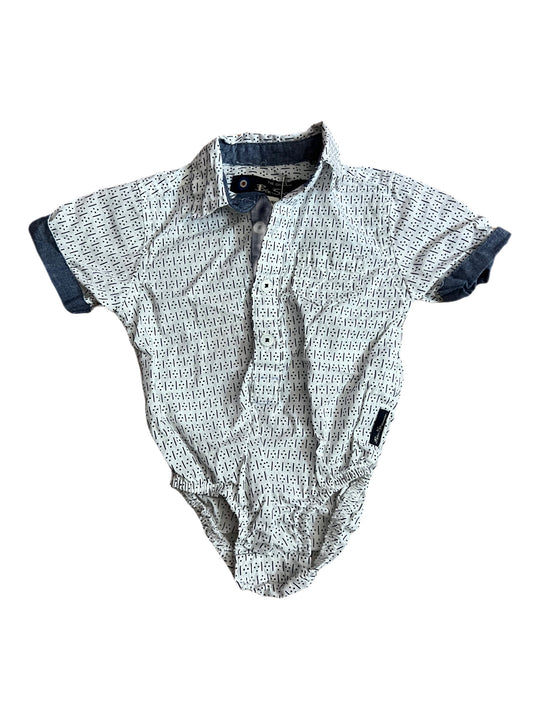 White button up onesie, 3-6 months