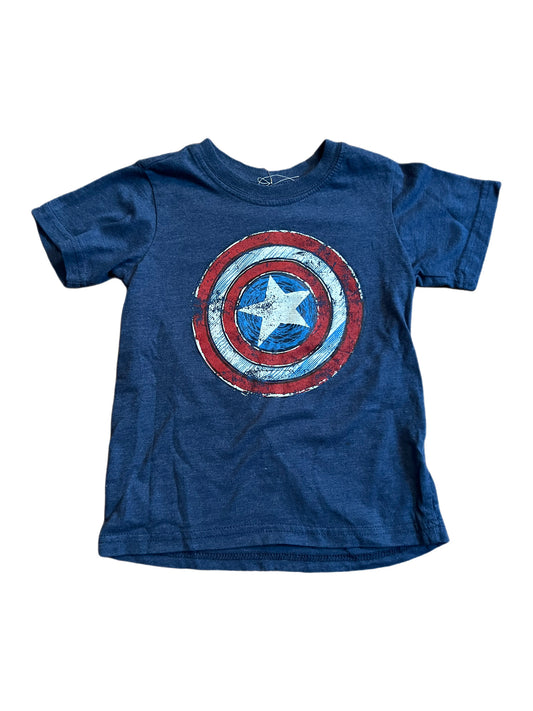 Blue Captain America t-shirt, 4T