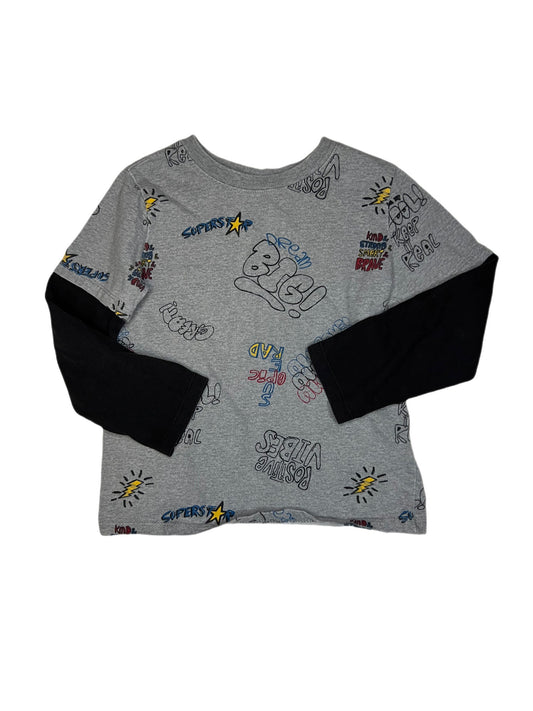 Gray and black shirt, 4T