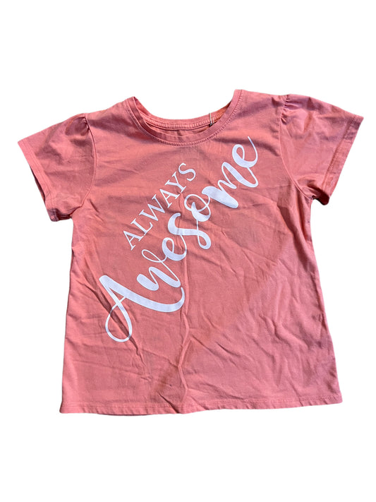 Pink “always awesome” t-shirt, 7