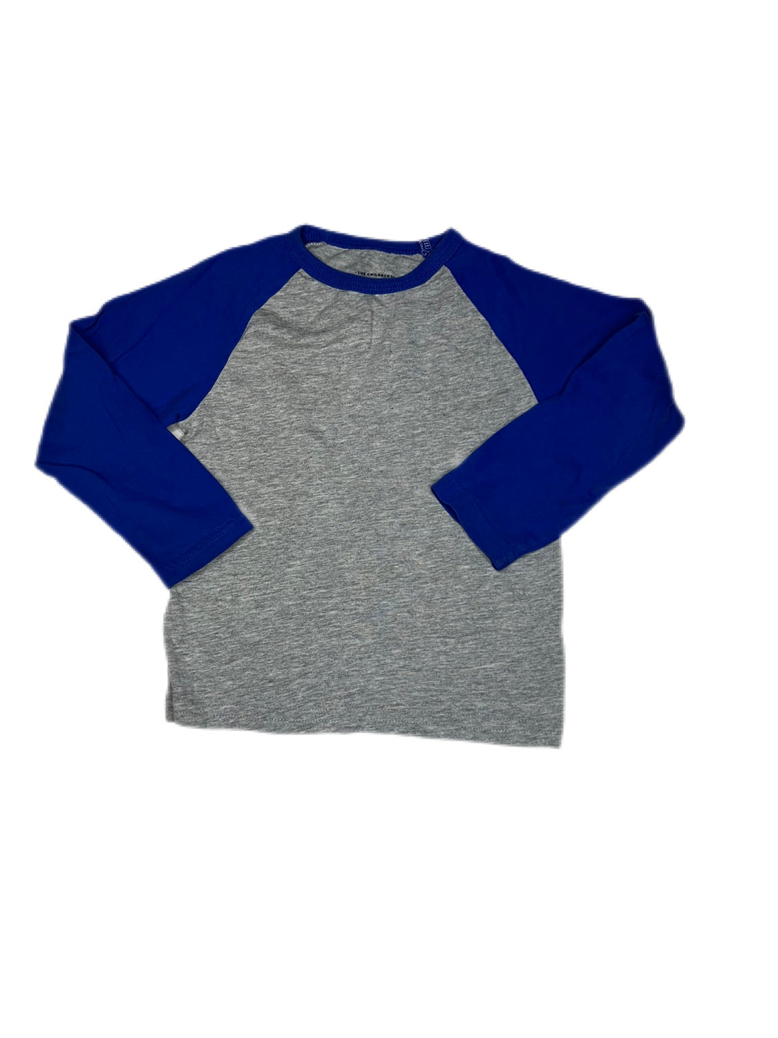 Gray and blue raglan shirt, 2T